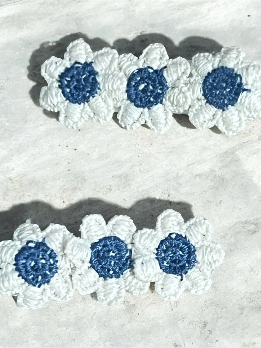 Handmade Crochet Flower Hair Clip for Girls/Toddlers